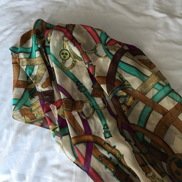 Colorful belts scarf - Picture 5 of 6